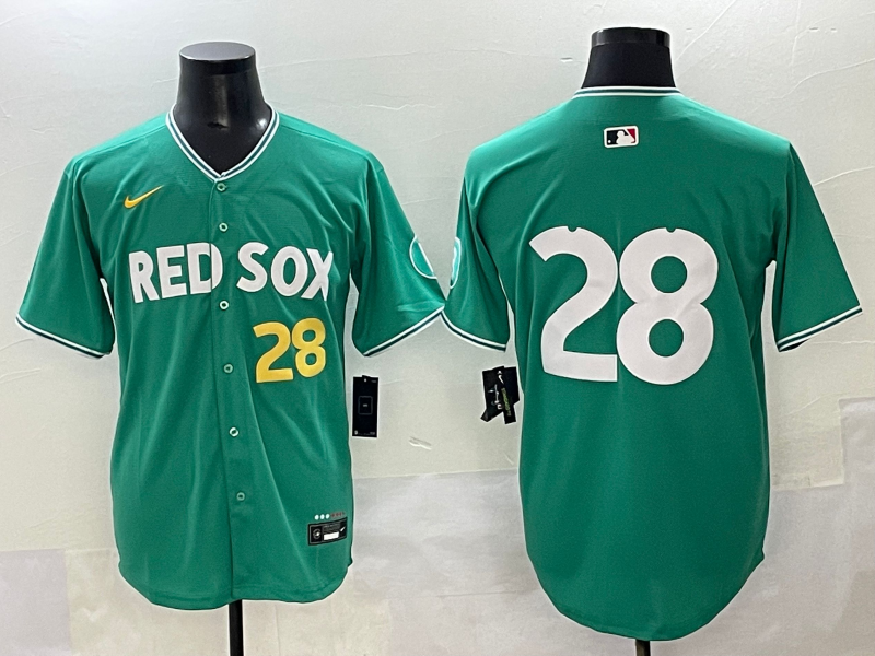 Men's Boston Red Sox Kristian Campbell #28 Green 2025 City Connect Limited Jersey